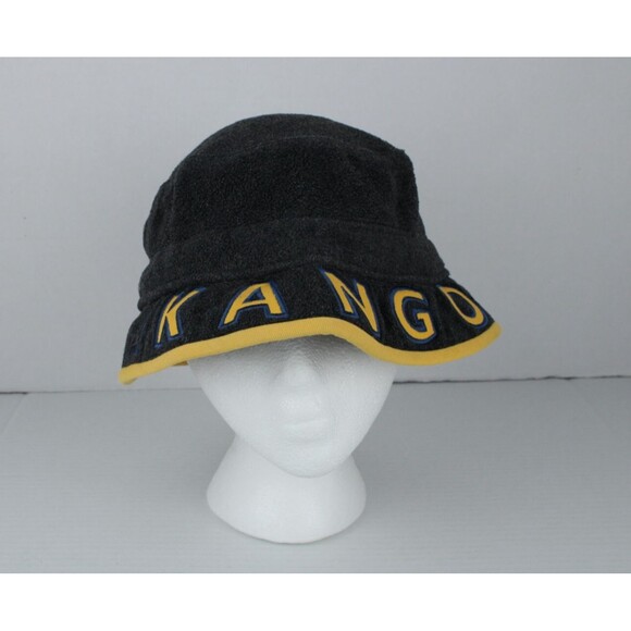 Kangol Gray with Yellow Spell Out Bucket Hat - Picture 1 of 7